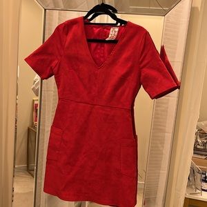 Sage & Sadie v-neck suede dress